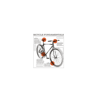 Bicycle fundamentals model alb/roșu pe tricou