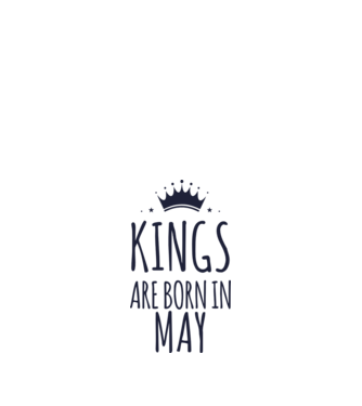 Kings are born in - May model portocaliu pe tricou
