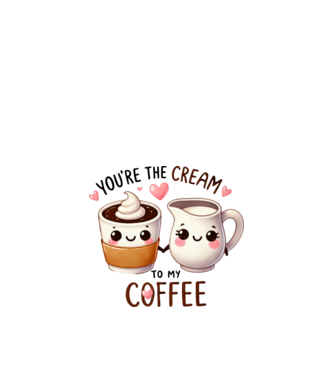 Cream to my Coffee model alb pe tricou