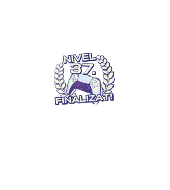 Nivel 37 finalizat! model negru pe tricou