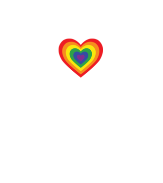 inimă lgbtq model negru pe tricou