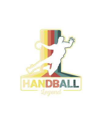 Retro Handball legend model alb pe tricou