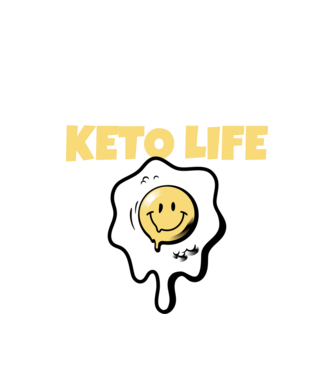 HAPPY KETO LIFE model alb pe tricou
