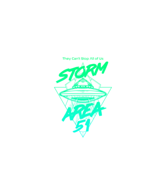 Storm area 51 ufo green model negru pe tricou