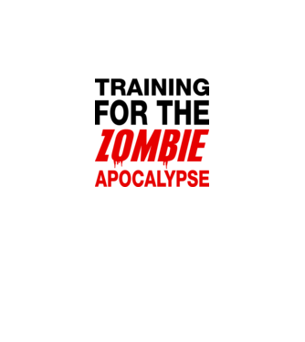 training for the zombie apocalypse model alb pe tricou
