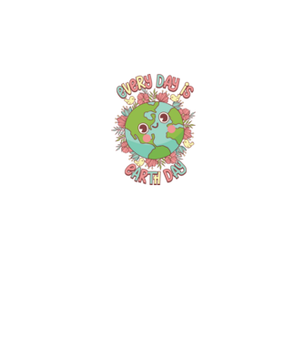 Every day is earth day cute model alb pe tricou