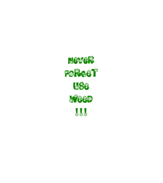 Weed model alb pe tricou