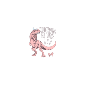 Vorbesc cu tine! #mamasaurus model negru pe tricou