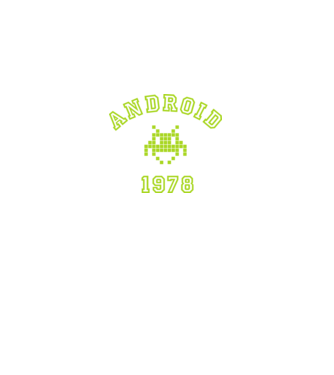 android model negru pe tricou