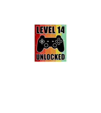 level 14 unlocked retro gamer model alb pe tricou