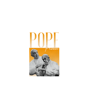 Pope Frances 90s poster model negru pe tricou
