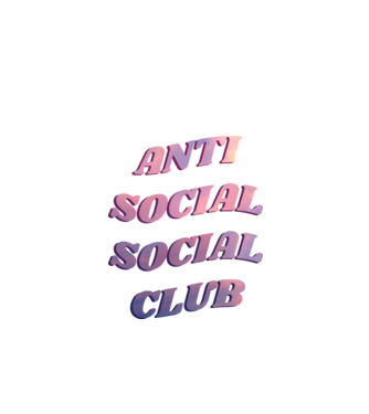 Anti social social club pink model negru pe tricou