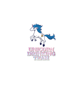 Unicorn drinking team model roz deschis pe tricou