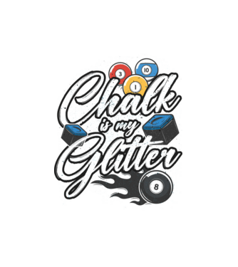 Chalk is my glitter model alb pe tricou