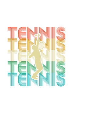 Tennis retro model alb pe tricou
