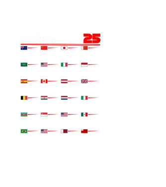 F1 calendar 2025 negru model negru pe tricou