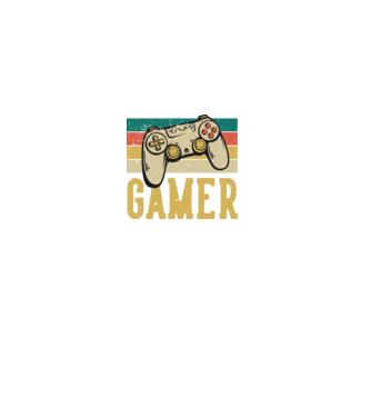 Retro gamer model negru pe tricou