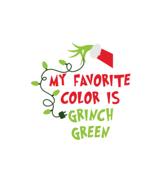 Grinch Green model nisipiu pe tricou