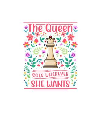 the queen goes wherever she wants model alb pe tricou