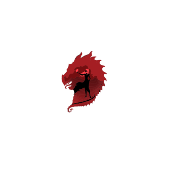 The Dragon model gri pe tricou