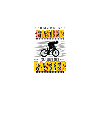 it never gets easier model alb pe tricou