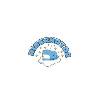 Hibernator model alb pe tricou