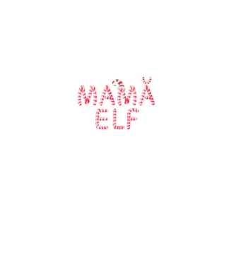 mamă elf model negru pe tricou