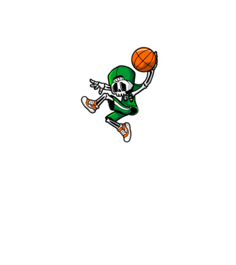 Basketbone model negru pe tricou