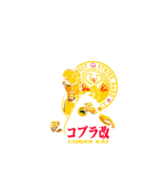 cobra kai poster model negru pe tricou