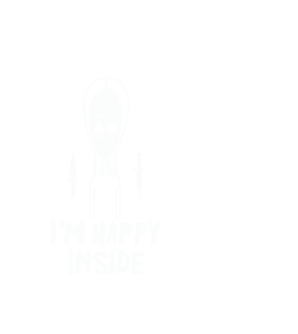 WEDNESDAY Happy inside model alb pe tricou