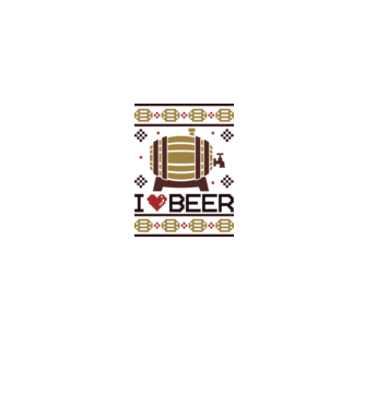 I love beer ugly sweater model gri pe tricou