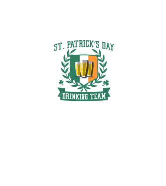 St Patrick Drinking team model alb/roșu pe tricou