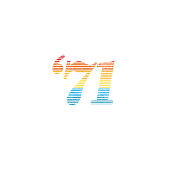 Retro Birthday 1971 model alb pe tricou