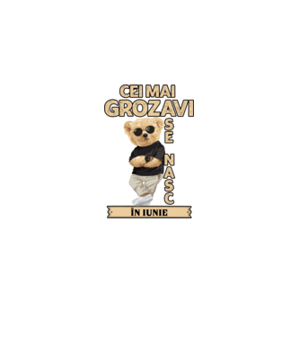 Teddy cel cool iunie model negru pe tricou