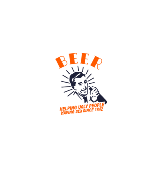 beeer model alb pe tricou