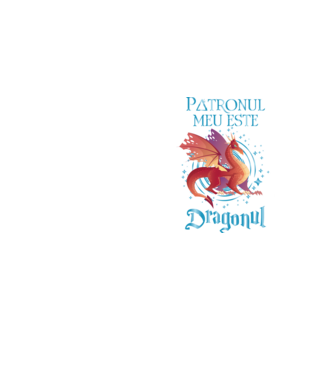 Patronul meu este DRAGONUL model galben neon pe tricou