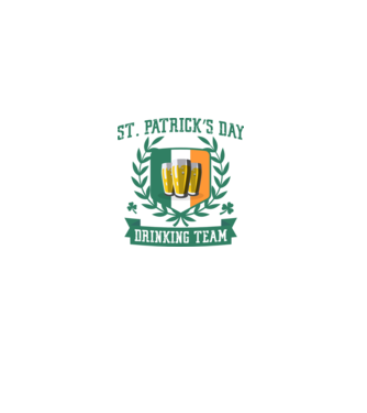 St Patrick Drinking team model alb pe tricou