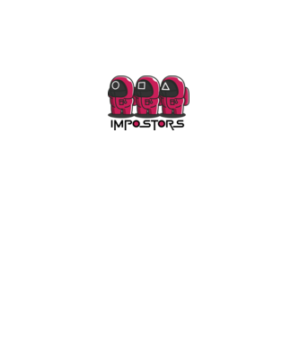impostors squid game model alb pe tricou