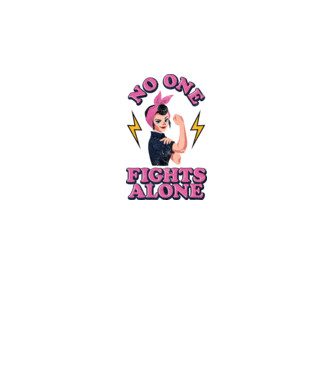 No one fights alone pinup texture model alb pe tricou