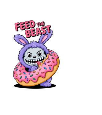 Feed the beast model negru pe tricou