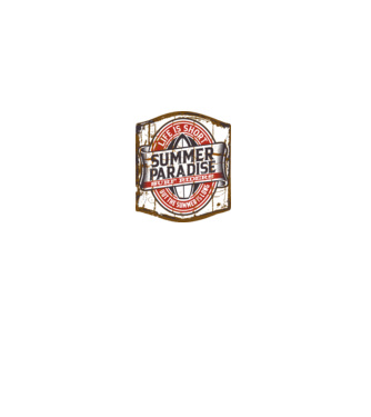 Summer Paradise model negru pe tricou