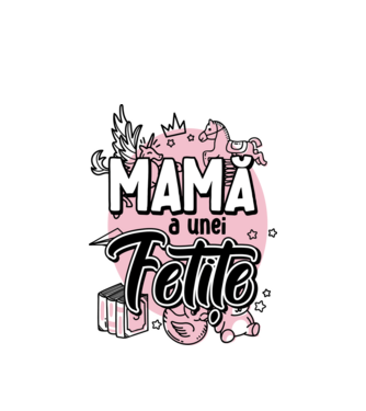 Mamă a unei fetițe model alb pe tricou