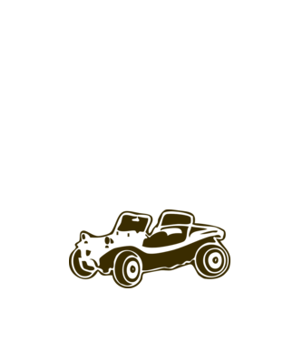 Buggy model alb pe tricou