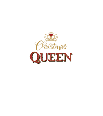 Christmas Queen model negru pe tricou