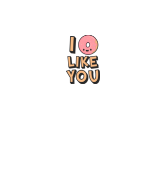 I donut like you model alb pe tricou