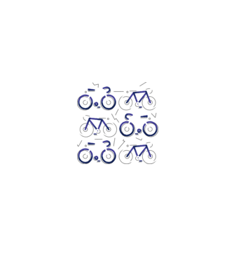 Bikes model alb/roșu pe tricou