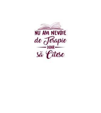 nu am nevoie de terapie, doar să citesc model alb pe tricou