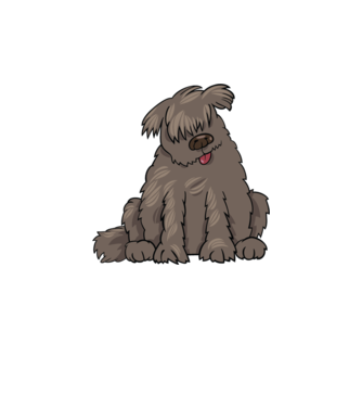 Dog silhouette model alb pe tricou