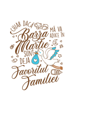 Favoritul familiei MARTIE model negru pe tricou
