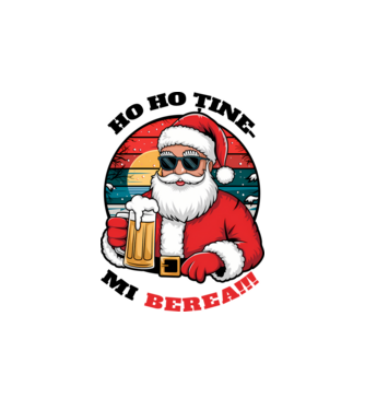 Ho ho ține mi berea! alb model alb pe tricou